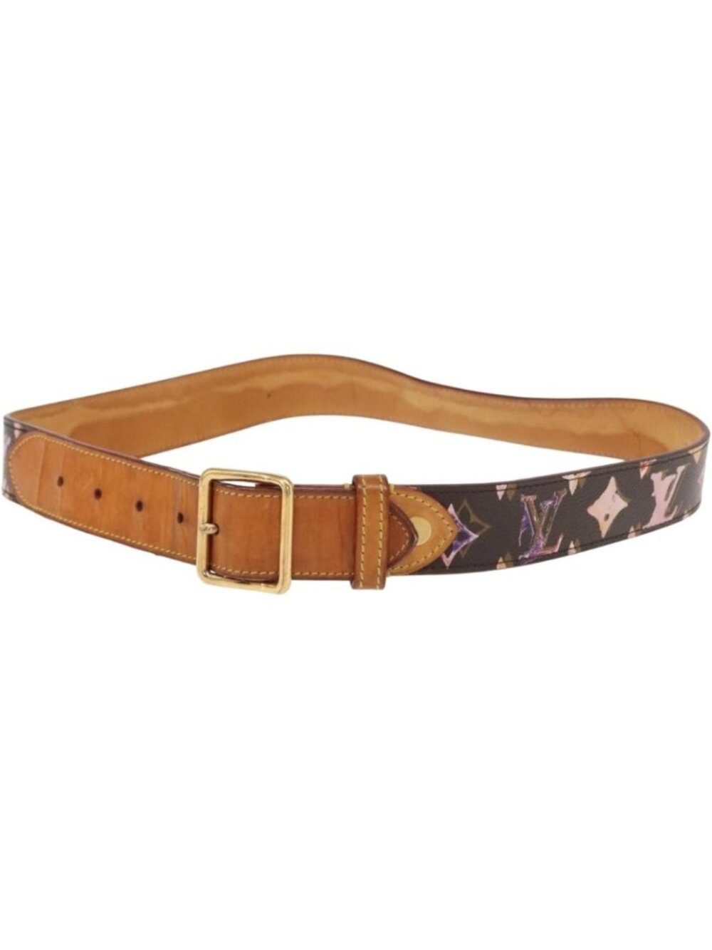 LOUIS VUITTON Monogram Watercolor Ceinture Belt 34.6"" M9622
